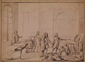 Étude pour une leçon donnée au jeune Louis XV (1710-74)